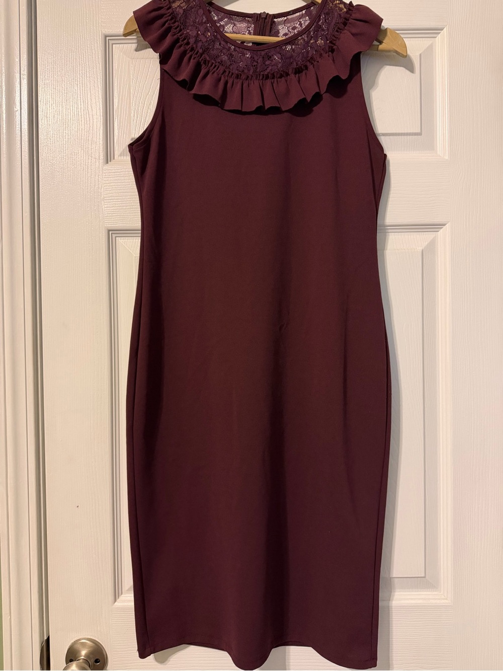 Zara Lace Ruffle Neck Dress